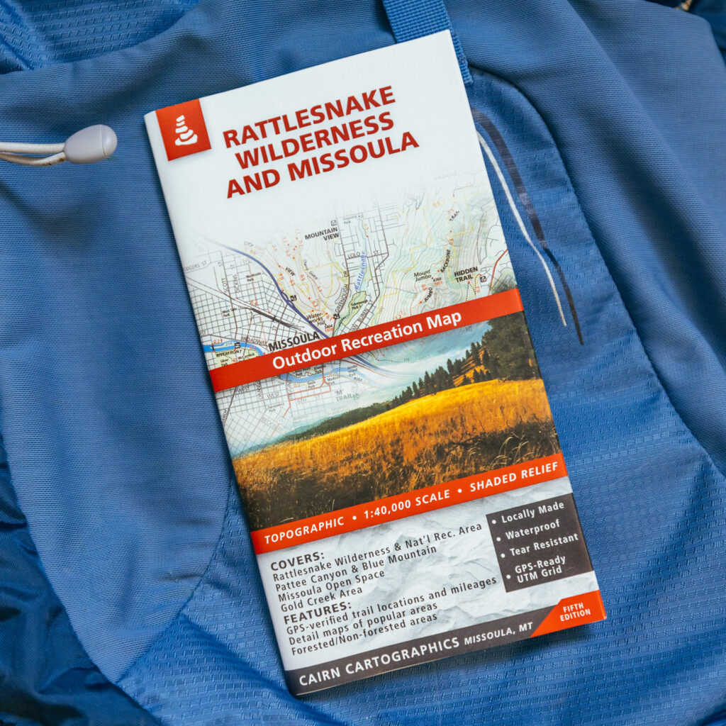 Rattlesnake Wilderness and Missoula Trail Map Backyard Montana